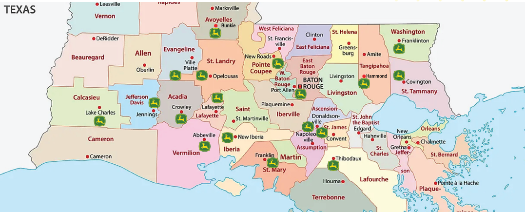 Texas map locations.